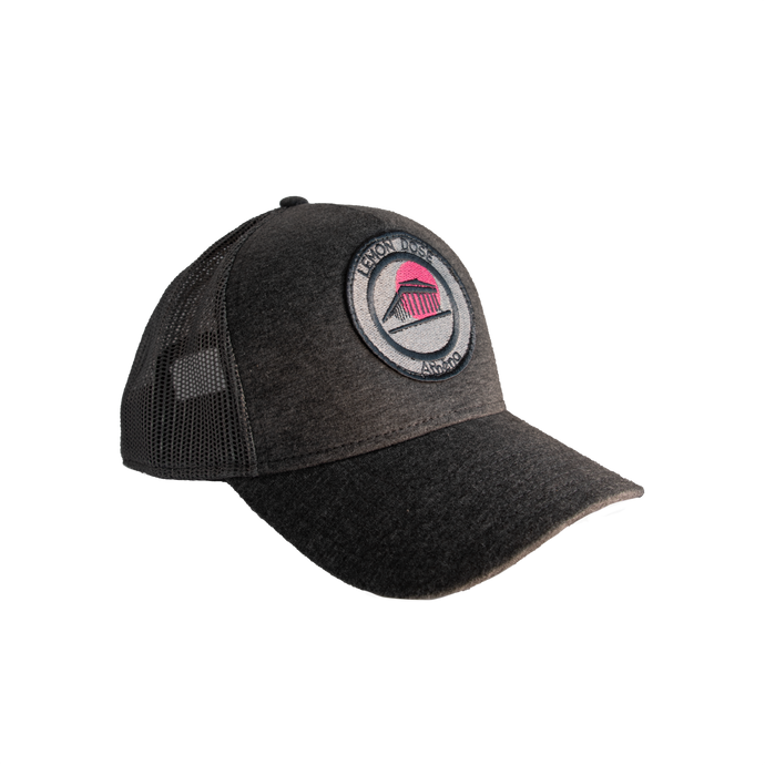 embroidered patch parthenon moon trucker cap