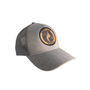 embroidered patch shhh trucker cap