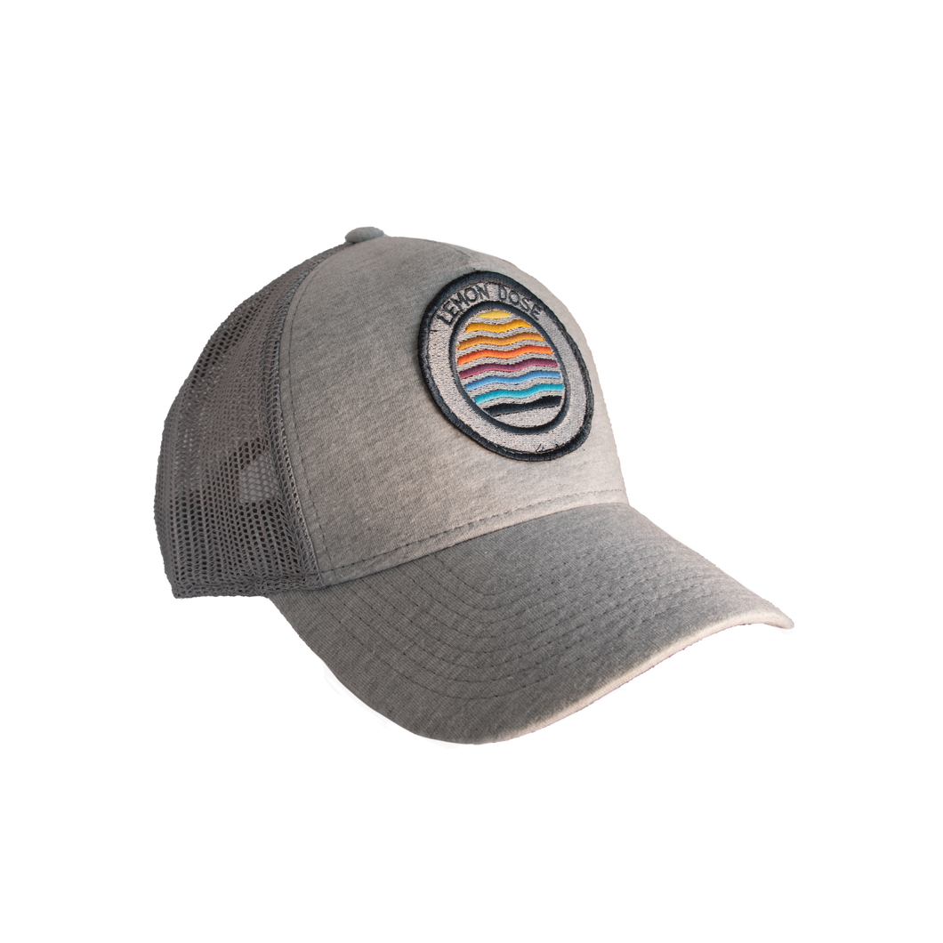 embroidered patch sunset trucker cap